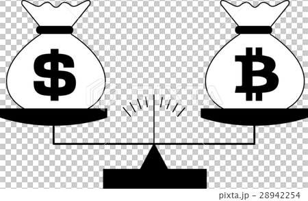 天秤＿イラスト＿ビットコインイメージ 28942254
