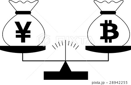 天秤_イラスト_ビットコインイメージ 天秤_イラスト_ビットコインイメージ 28942255