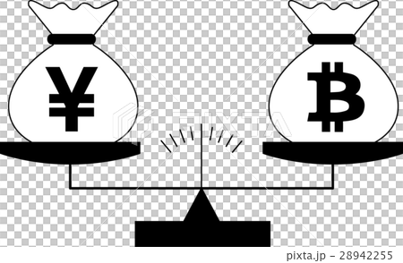天秤_イラスト_ビットコインイメージ 天秤_イラスト_ビットコインイメージ 28942255