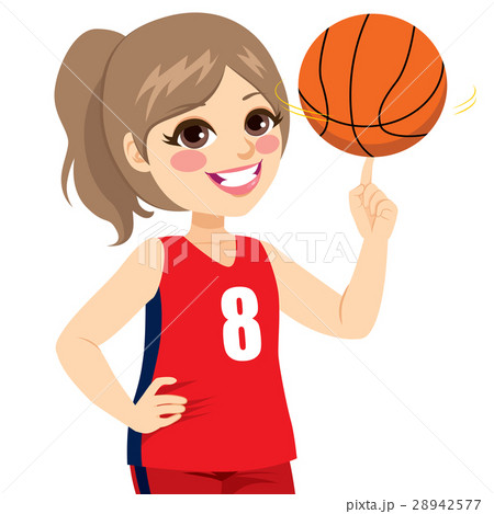 Girl Spinning Basketball Girl Spinning Basketball 28942577