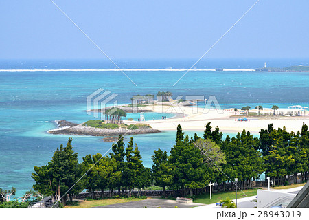 沖縄 海洋博公園エメラルドビーチの写真素材
