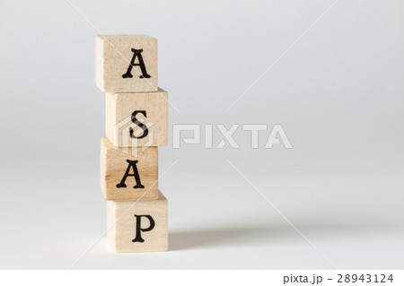 ASAPと書かれた木のブロック 28943124
