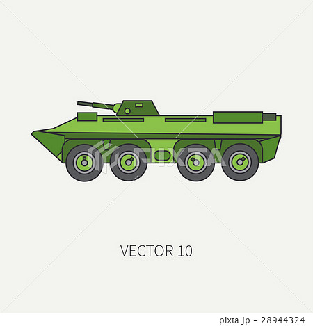 Line flat color vector icon infantry assault 28944324