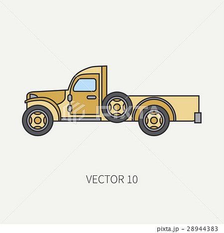 Line flat color vector icon service staff open 28944383