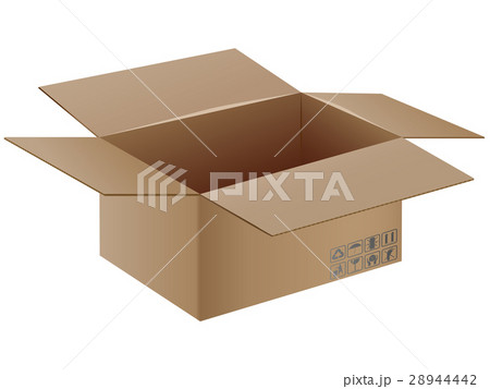 Vector cardboard box with transportation symbol. 28944442