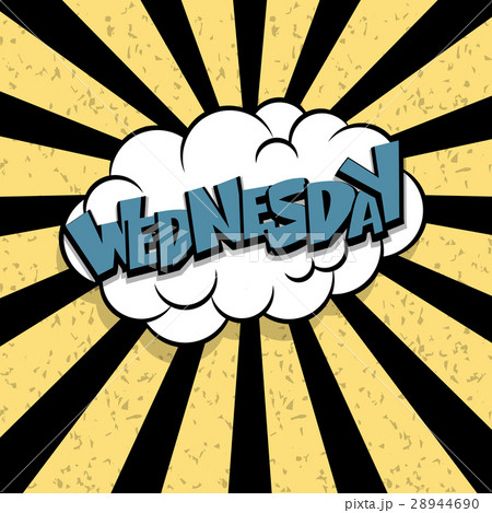 Comic text wednesday cartoon cloud retro Comic text wednesday cartoon cloud retro 28944690