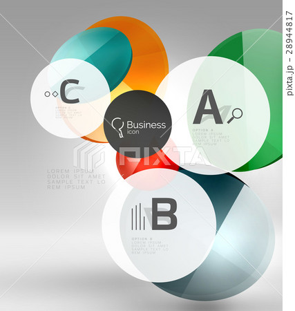 Circle modern business infographics design 28944817