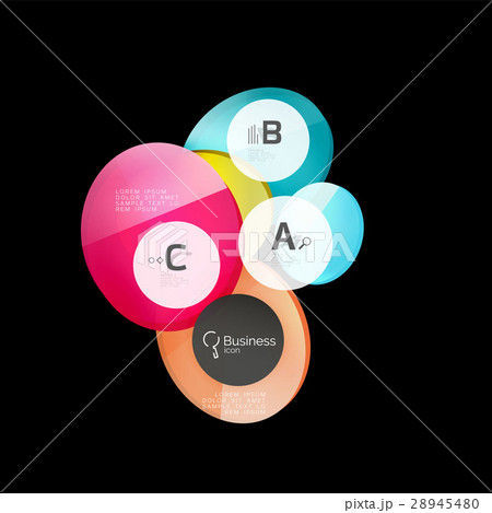 Glass color circles - infographic elements on Glass color circles - infographic elements on 28945480