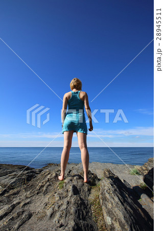 Woman look at sea 28945511