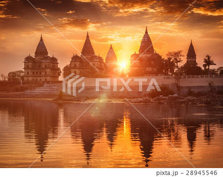 Royal cenotaphs of Orchha, Madhya Pradesh, India 28945546