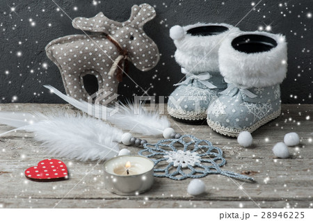 Silver Christmas decorations, dream catcher Silver Christmas decorations, dream catcher 28946225