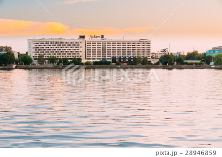 Riga, Latvia. Radisson Blu Hotel At Evening Sunset 28946859
