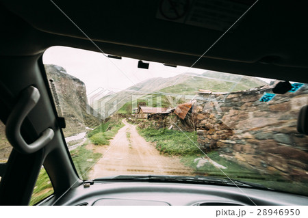 View From Car Old Empty Abandoned Forsaken Village View From Car Old Empty Abandoned Forsaken Village 28946950