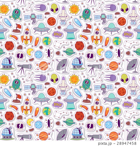 Astronomy icons stickers vector set seamless Astronomy icons stickers vector set seamless 28947458