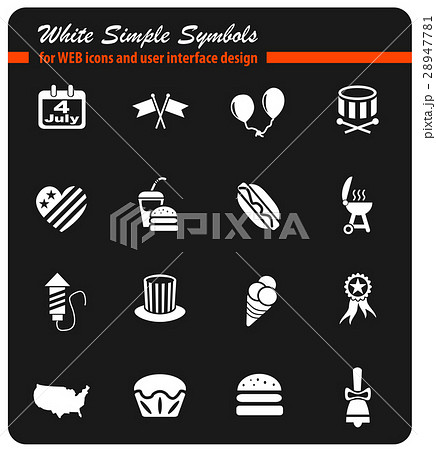 independence day icon set 28947781