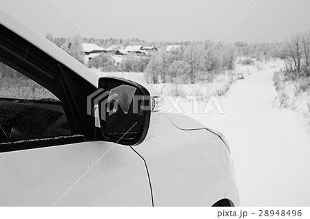car in a snowy landscape nature white winter snow car in a snowy landscape nature white winter snow 28948496