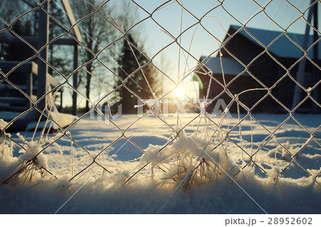 Winter landscape in the countryside forest snow field Winter landscape in the countryside forest snow field 28952602