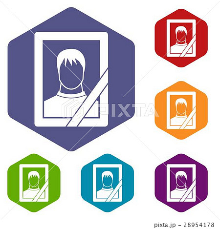 Memory portrait icons set 28954178