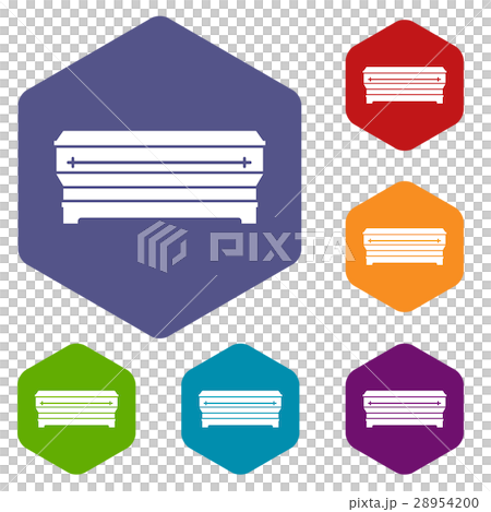 Coffin icons set Coffin icons set 28954200