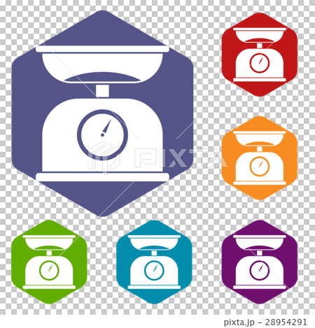 Kitchen scales icons set - Stock Illustration [28954291] - PIXTA