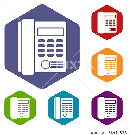 Office business keypad phone icons set 28954338