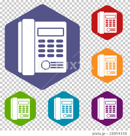 Office business keypad phone icons set 28954338