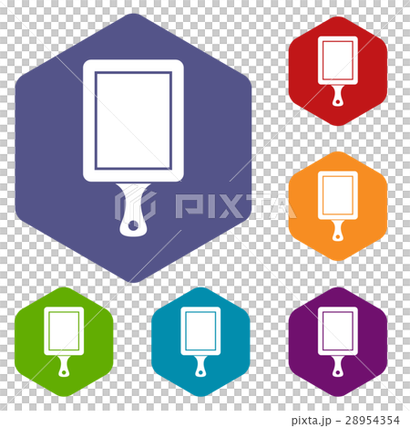 Black cutting board icons set 28954354