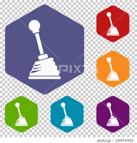 Gear stick icons set Gear stick icons set 28954492