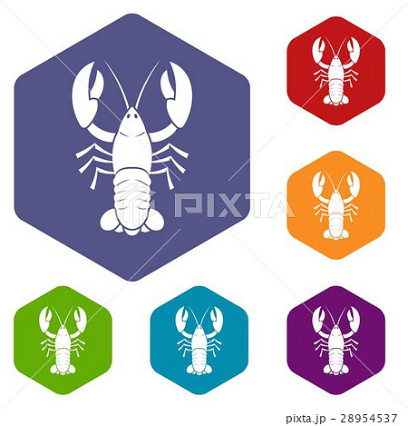Crawfish icons set 28954537