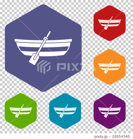 Fishing boat icons set Fishing boat icons set 28954540