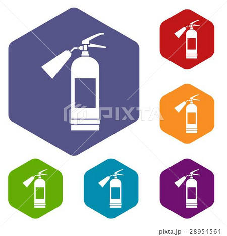 Fire extinguisher icons set 28954564