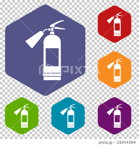 Fire extinguisher icons set 28954564