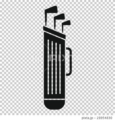 Golf clubs bag icon, simple style Golf clubs bag icon, simple style 28954830