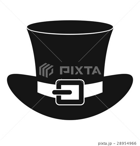 Top hat with buckle icon, simple style 28954966