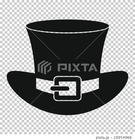Top hat with buckle icon, simple style Top hat with buckle icon, simple style 28954966