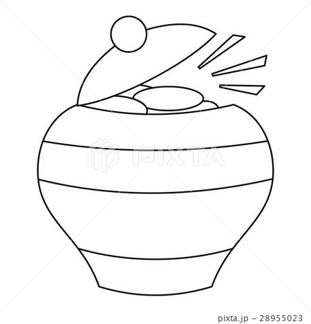 Pot of gold icon , outline style 28955023