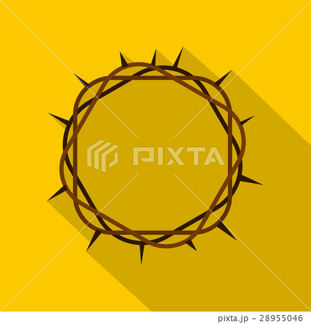 Crown of thorns icon , flat style 28955046