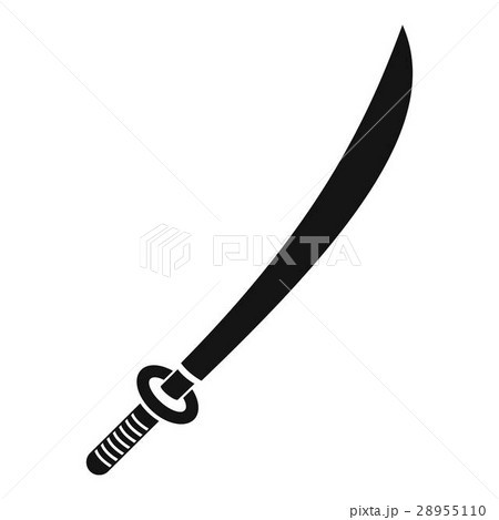 Katana icon, simple style 28955110