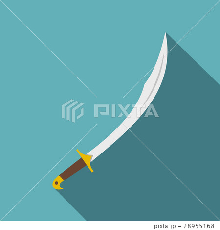 Cutlass icon, flat style 28955168