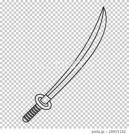 Katana icon, outline style Katana icon, outline style 28955182