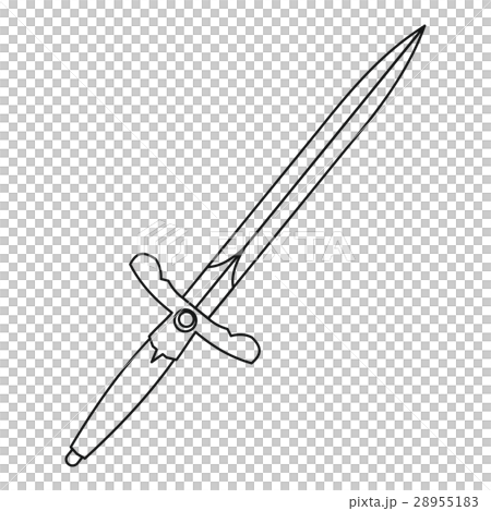 Sword Icon Outline Style Stock Illustration 2551 Sword Icon Outline Style Stock Illustration 2551