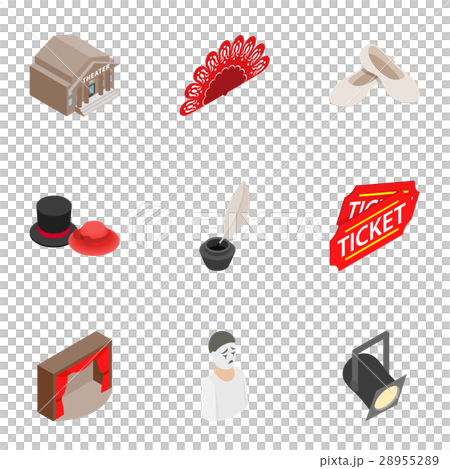 Culture and art icons set, isometric 3d style - Stock Illustration ...