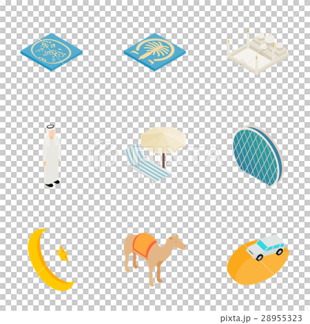 Travel to United Arab Emirates icons set 28955323