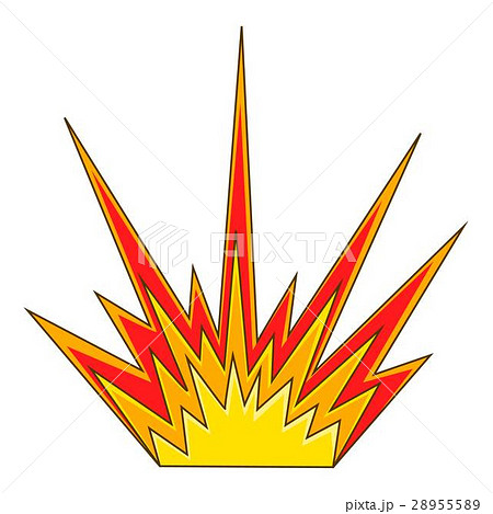 Explode flash icon, cartoon style 28955589