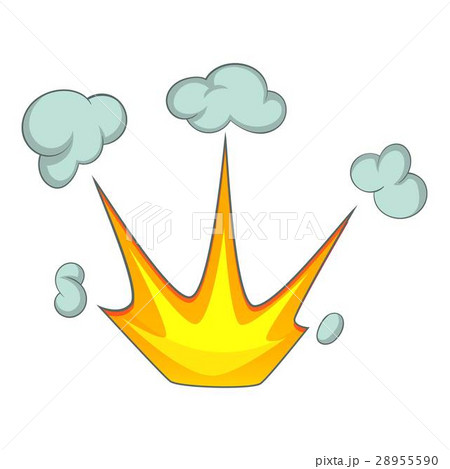 Explode effect with smoke icon, cartoon style 28955590