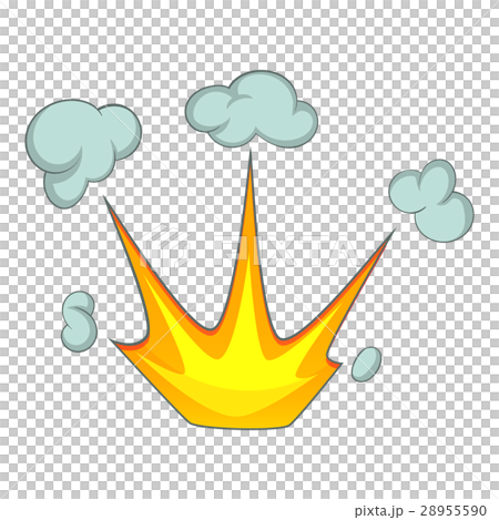 Explode effect with smoke icon, cartoon style 28955590