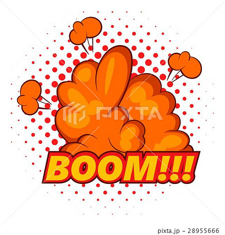 Boom Comic Book Explosion Icon Pop Art Styleのイラスト素材