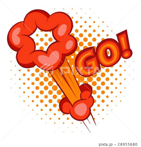 Go, comic speech bubble icon, pop art style Go, comic speech bubble icon, pop art style 28955680