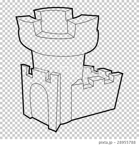 Castle tower icon, outline style Castle tower icon, outline style 28955788