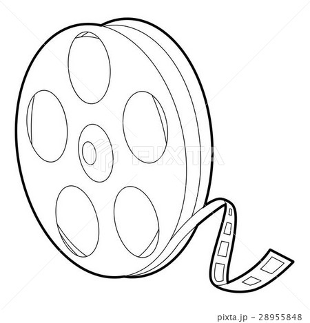 Reel icon, outline style 28955848